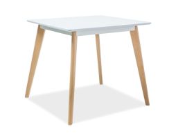 Стол обеденный SIGNAL DECLAN II 80 белый/бук, 80/80/75 NEW
