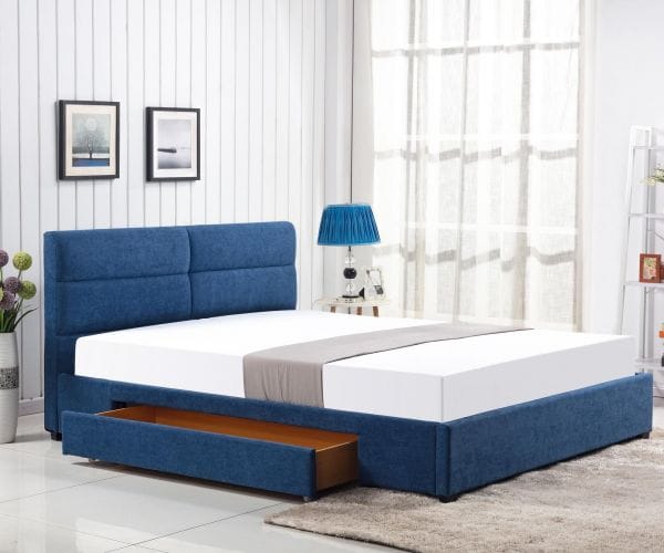 Кровать HALMAR MERIDA синий, 160/200 NEW
