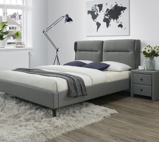 Кровать HALMAR SANTINO серый, 160/200 NEW