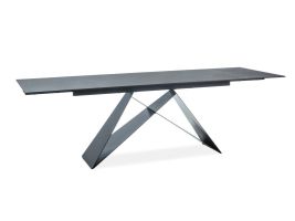 Стол обеденный SIGNAL WESTIN 160 раскладной, черный матовый 160-240/90/76 NEW
