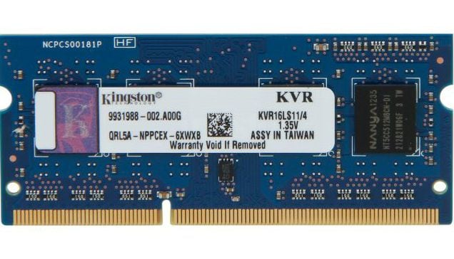 Kingston ValueRAM 4GB DDR3 SO-DIMM PC3-12800 (KVR16LS11/4)