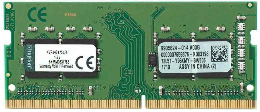 Kingston ValueRam 4GB DDR4 SODIMM PC4-19200 KVR24S17S6/4