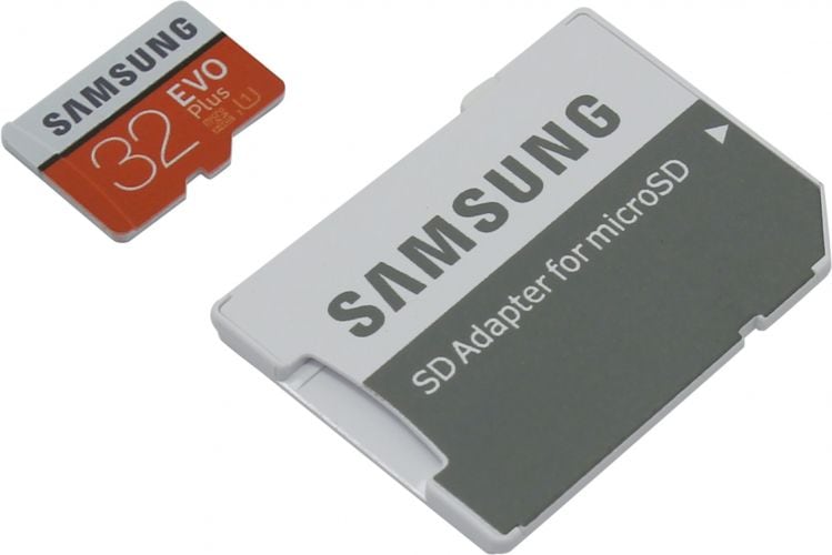 Samsung EVO Plus microSDHC 32GB + адаптер MB-MC32GA/RU