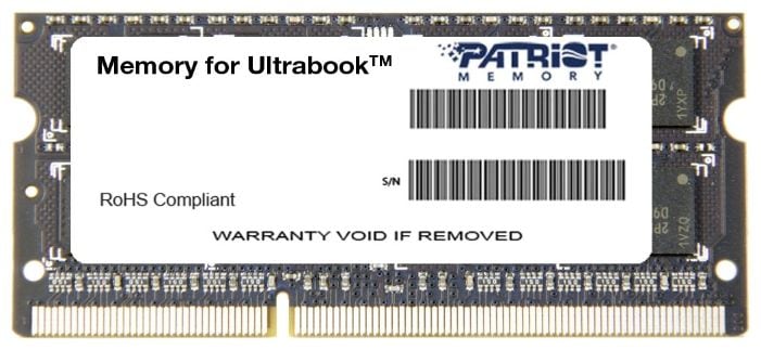 Patriot Memory for Ultrabook 4GB DDR3 SO-DIMM PC3-12800 (PSD34G1600L2S)