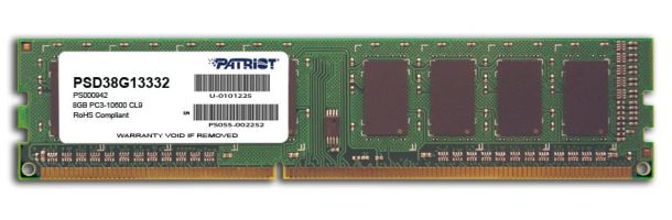 Patriot Signature 8GB DDR3 PC3-10600 (PSD38G13332)