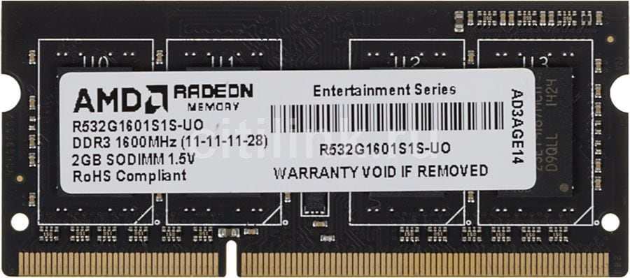 AMD Radeon Entertainment 2 GB DDR3 SO-DIMM (R532G1601S1S-UO)