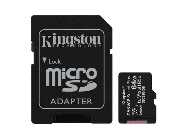 Kingston Canvas Select Plus microSDXC 64GB (с адаптером) SDCS2/64GB