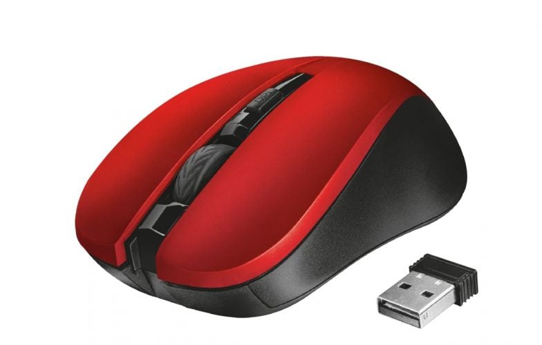 Trust Mydo Silent Click Wireless Mouse - Red (21871)