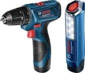 Bosch GSR 120-LI + GLI 12V-300 (фонарь)