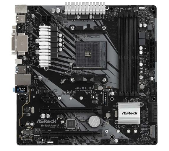 ASRock B450M Pro4-F, фото 1