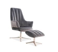 Интерьерное кресло Signal Adams Velvet (серый)