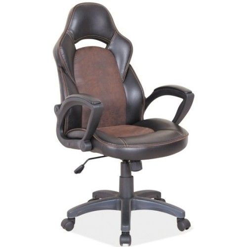Кресло компьютерное SIGNAL Q-115 черно\коричневое
