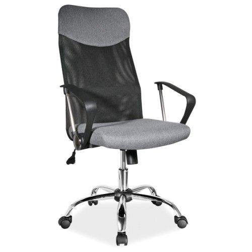 Кресло компьютерное SIGNAL Q-025 серый/черный, ткань NEW