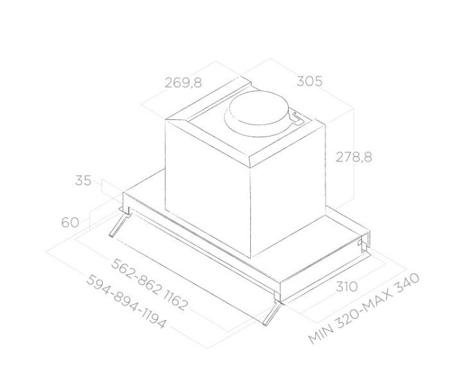 Вытяжка Elica BOX IN PLUS IXGL/A/120, фото 3