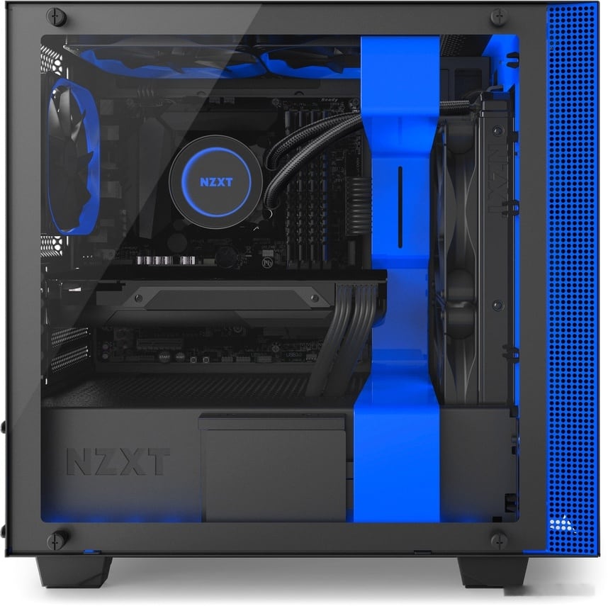 Корпус NZXT H400i (черный/синий), фото 3