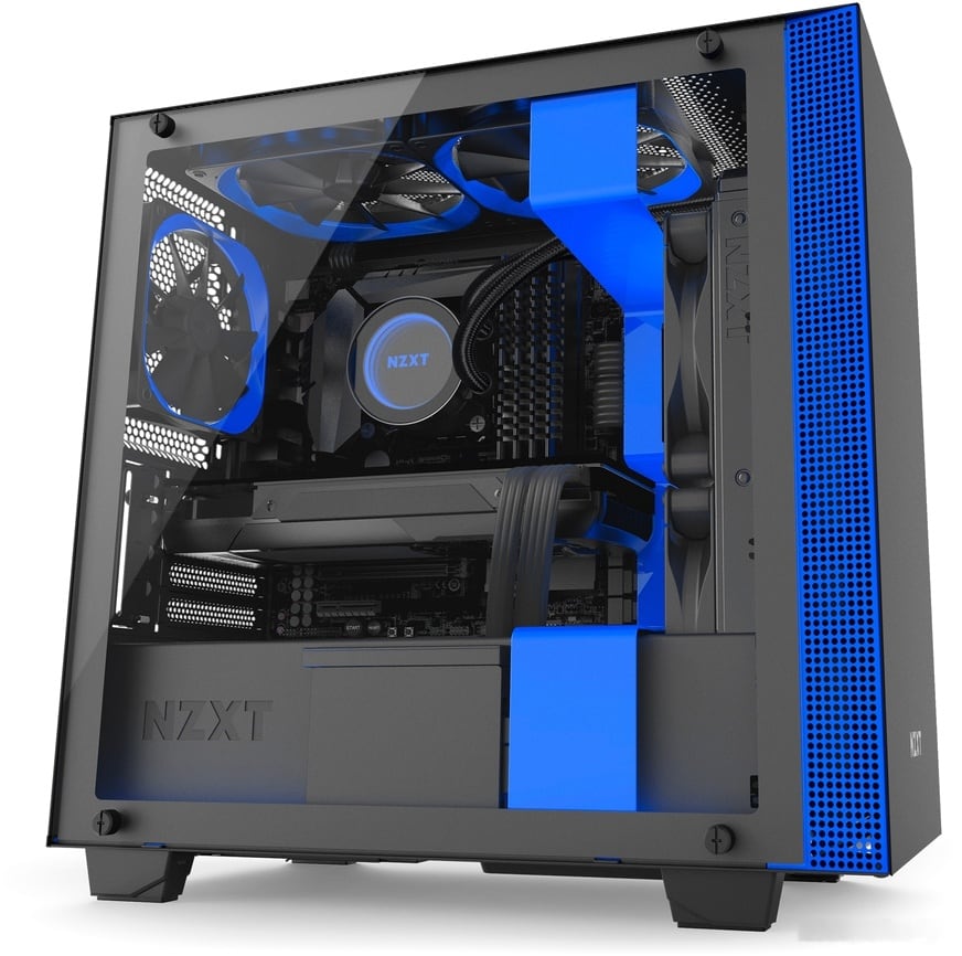 Корпус NZXT H400i (черный/синий), фото 4