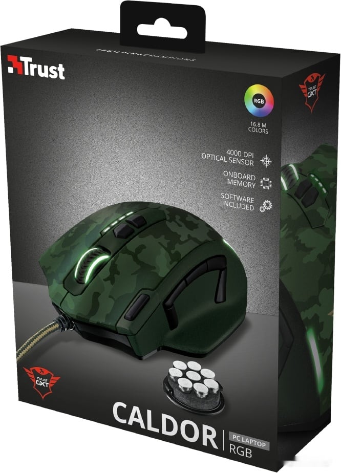 Игровая мышь Trust GXT 155C Caldor (зеленый), фото 8