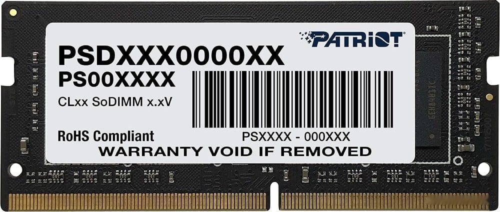 Оперативная память Patriot Signature Line 16GB DDR4 SODIMM PC4-21300 PSD416G266681S, фото 1