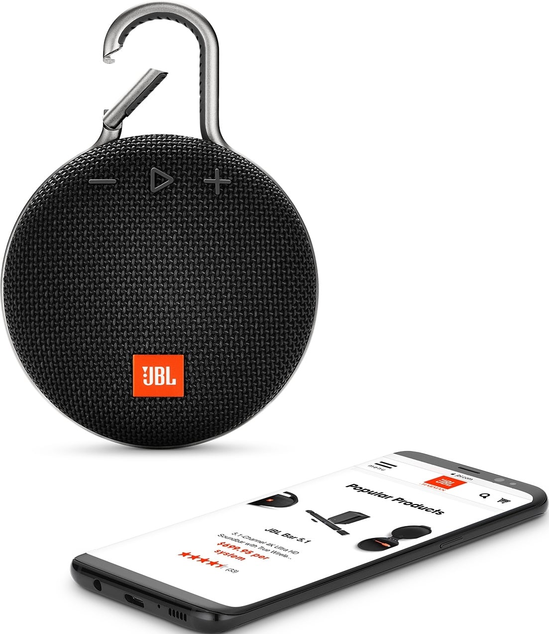 Портативная акустика JBL Clip 3 (Black), фото 5