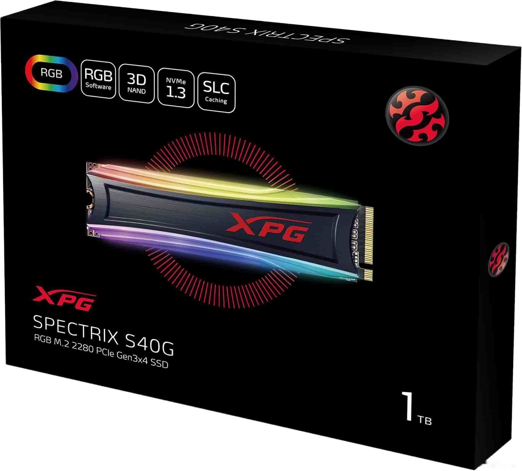 SSD A-Data XPG Spectrix S40G RGB 1TB AS40G-1TT-C, фото 4