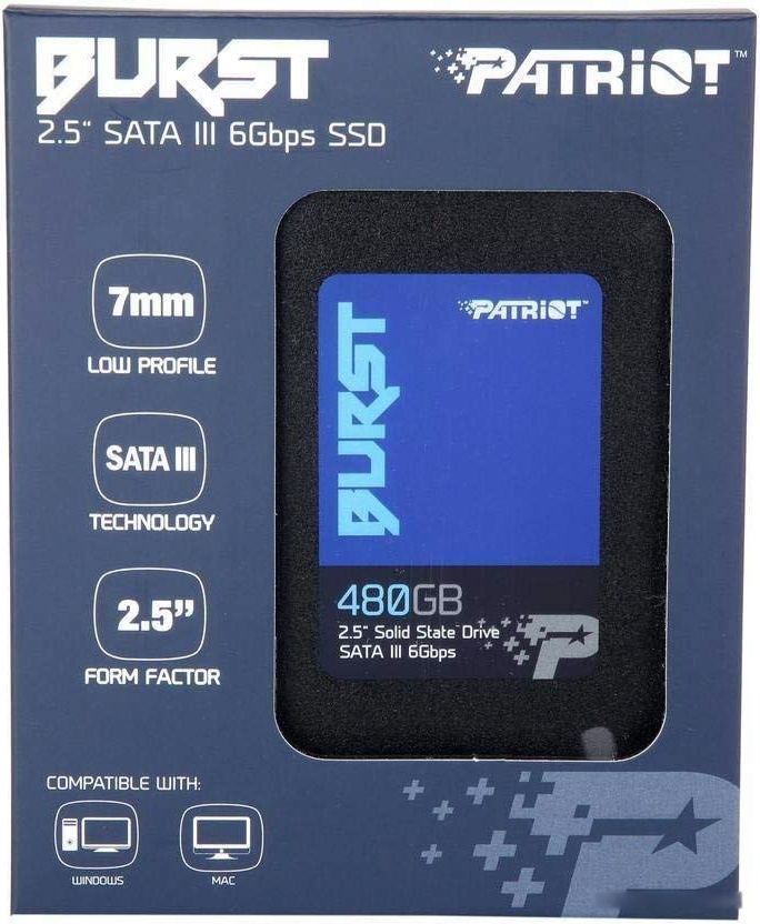SSD Patriot Burst 480GB PBU480GS25SSDR, фото 6