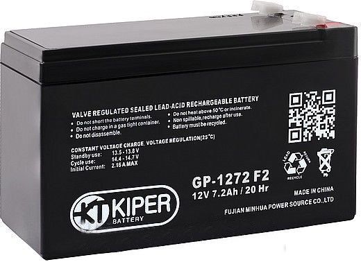 Аккумулятор для ИБП Kiper GP-1272 F2 (12В/7.2 А·ч)