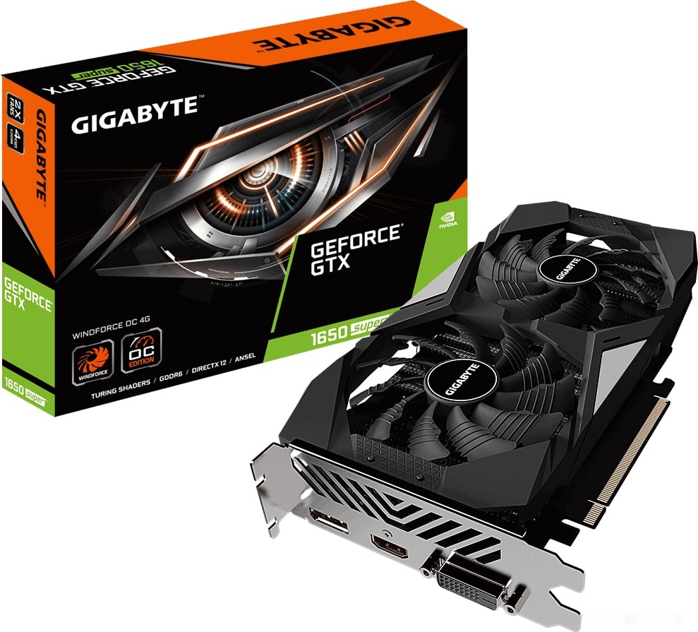 Видеокарта Gigabyte GeForce GTX 1650 Super WindForce OC 4GB GDDR6 GV-N165SWF2OC-4GD, фото 8