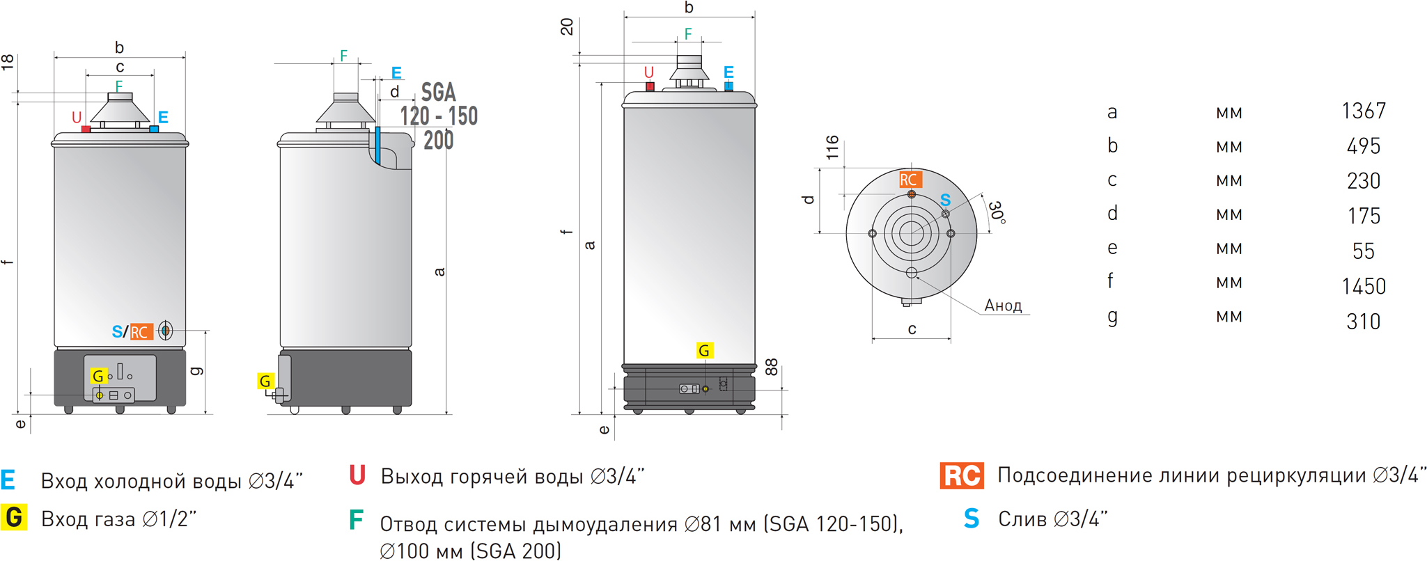 Водонагреватель Ariston SGA 150, фото 2