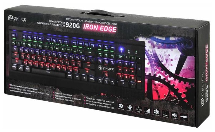 Клавиатура Oklick 920G IRON EDGE Black USB, фото 8