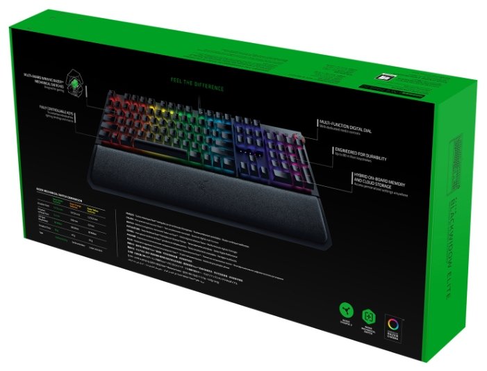 Клавиатура RAZER BlackWidow Elite (Green Switch) Black USB, фото 10