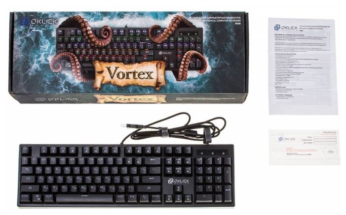 Клавиатура Oklick 940G VORTEX Black USB, фото 14