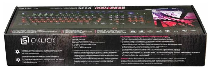 Клавиатура Oklick 920G IRON EDGE Black USB, фото 10
