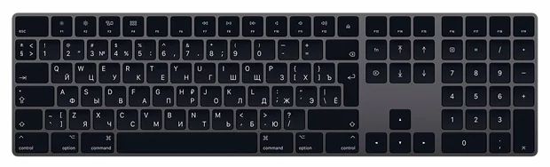 Клавиатура Apple Magic Keyboard with Numeric Keypad (MRMH2RS/A) Space Gray Bluetooth