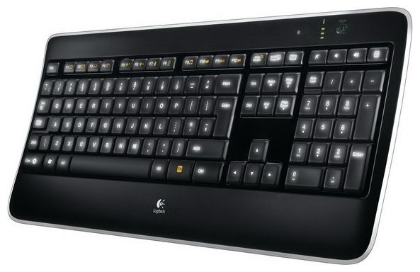 Клавиатура Logitech Wireless Illuminated Keyboard K800 Black USB, фото 1