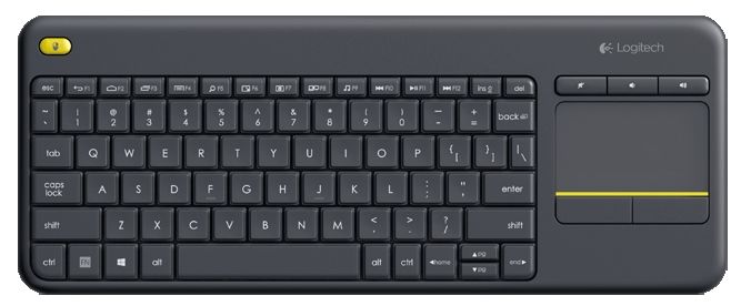 Клавиатура Logitech Wireless Touch Keyboard K400 Plus Black USB, фото 1