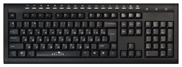 Клавиатура Oklick 130 M Multimedia Keyboard Black PS/2, фото 1