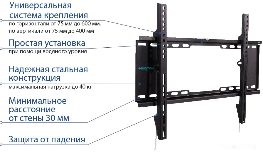 Кронштейн Kromax IDEAL-101 (черный), фото 2
