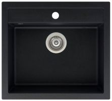 Кухонная мойка AquaSanita Quadro SQQ100 601 black metallic