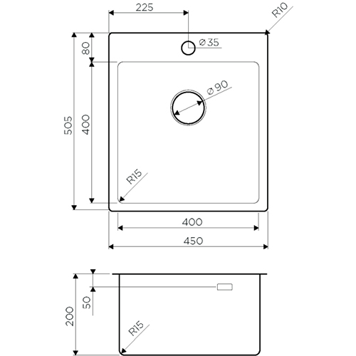 Кухонная мойка Omoikiri Amadare 45-IN, фото 2