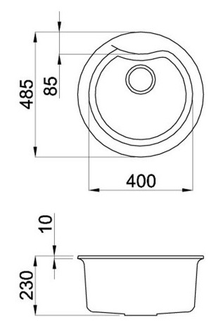 Кухонная мойка Elleci Ego Round Full Black 40, фото 2