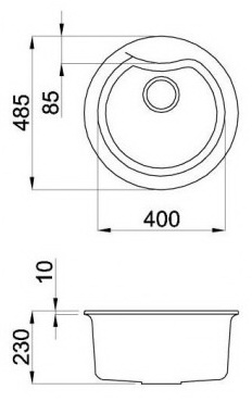 Кухонная мойка Elleci Ego Round (Aluminium), фото 3