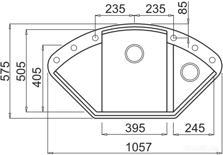 Кухонная мойка Elleci Easy Corner Aluminium 79, фото 2