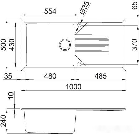 Кухонная мойка Elleci Tekno 480 Aluminium 79, фото 2