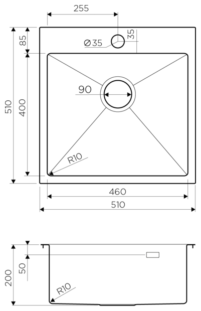 Врезная кухонная мойка Omoikiri Akisame 51-LG (светлое золото), фото 2