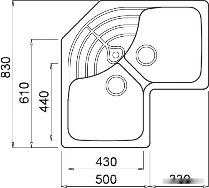 Кухонная мойка Elleci Master Corner Bianco Antico G62, фото 2