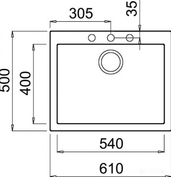 Кухонная мойка Elleci Quadra 110 Undermount Bianco G52, фото 2