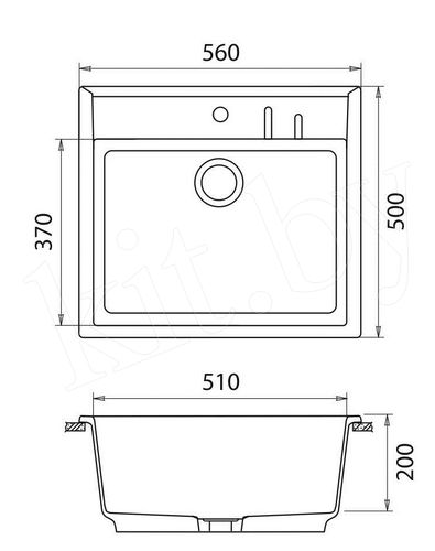 Кухонная мойка GranFest Quadro GF-Q560 (Terracotta), фото 3