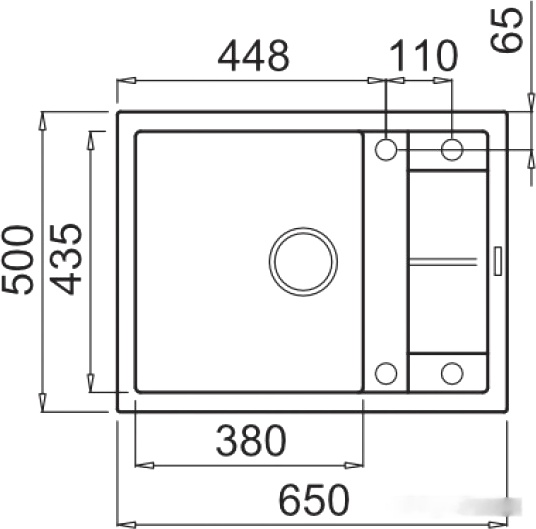 Кухонная мойка Elleci Unico 125 Ghisa 70, фото 2