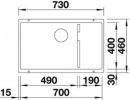 Кухонная мойка Blanco SUBLINE 700-U Level с отв.арм. InFino (кофе)