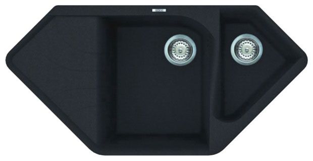 Кухонная мойка Elleci Ego Corner G40 Full Black, фото 1
